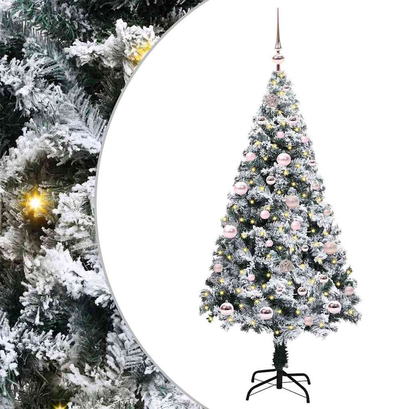 ギャラリービューアに画像をロードする, Vidaxl kunstkerstboom met 150 led wit 150 cm pvc en staal en kunststof
