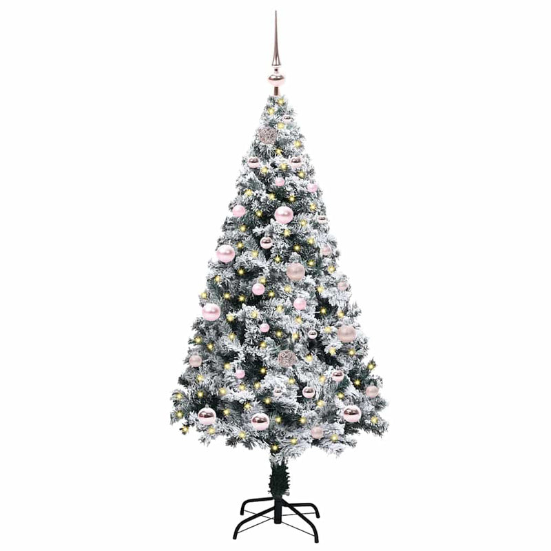 ギャラリービューアに画像をロードする, Vidaxl kunstkerstboom met 150 led wit 150 cm pvc en staal en kunststof
