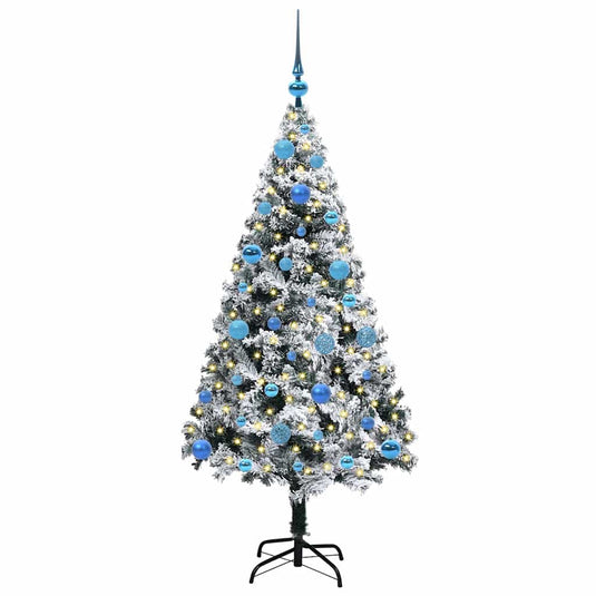 Vidaxl kunstkerstboom met 150 led wit 150 cm pvc en staal en kunststof
