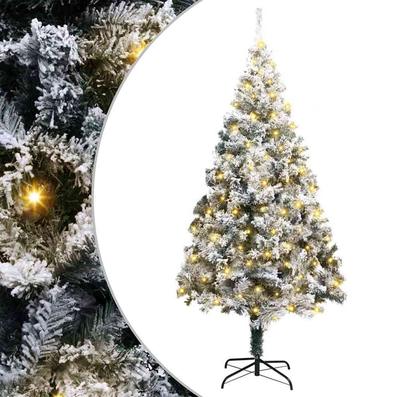Afbeelding laden in galerijviewer, Vidaxl kunstkerstboom met 300 led wit 180 cm pvc en staal en kunststof
