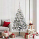 Vidaxl kunstkerstboom met 300 led wit 180 cm pvc en staal en kunststof