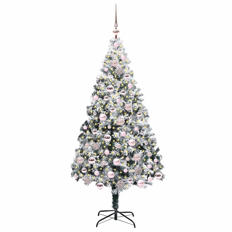 ギャラリービューアに画像をロードする, Vidaxl kunstkerstboom met 300 led wit 180 cm pvc en staal en kunststof
