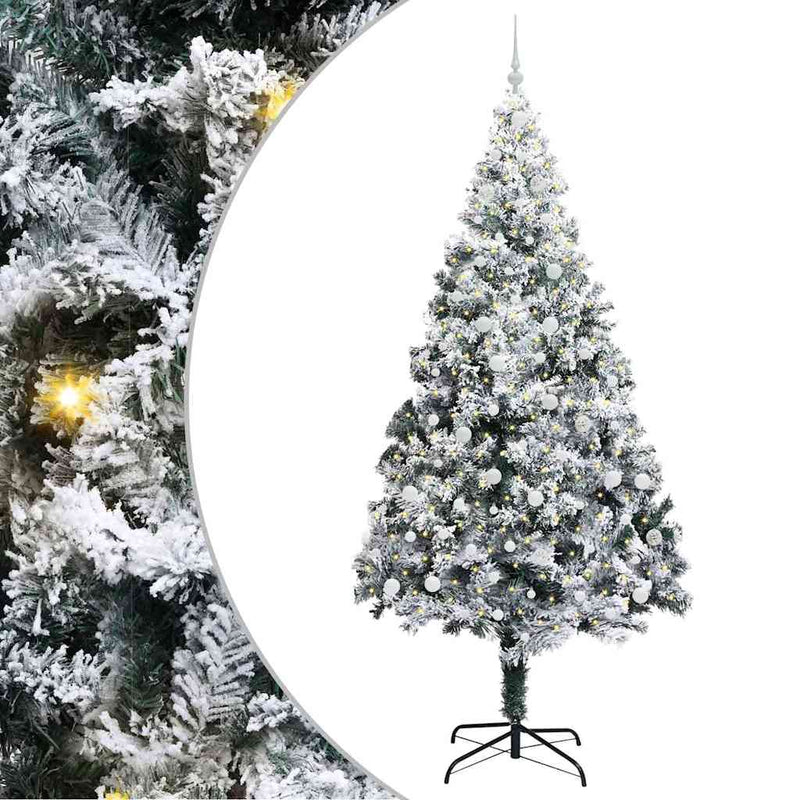 ギャラリービューアに画像をロードする, Vidaxl kunstkerstboom met 300 led wit 240 cm pvc en staal en kunststof
