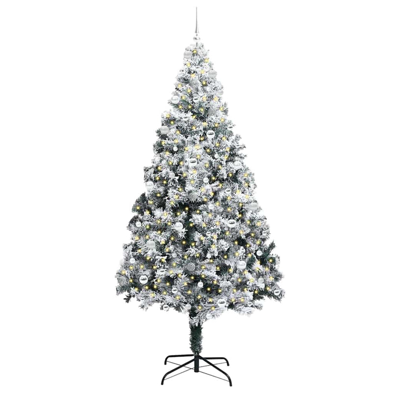 ギャラリービューアに画像をロードする, Vidaxl kunstkerstboom met 300 led wit 240 cm pvc en staal en kunststof
