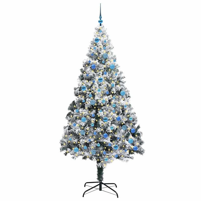 ギャラリービューアに画像をロードする, Vidaxl kunstkerstboom met 300 led wit 240 cm pvc en staal en kunststof
