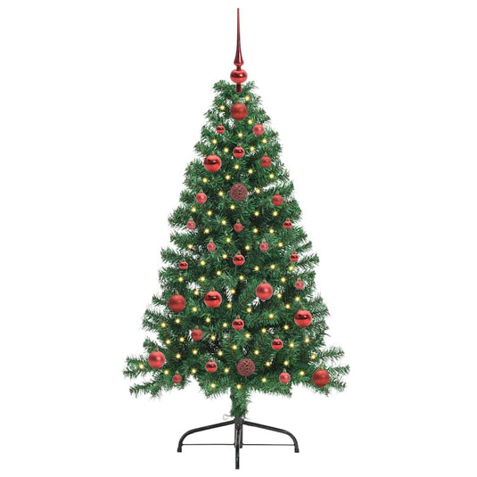 Vidaxl kunstmatig voorverlicht kerstboom met 150 led groen 120 cm pvc