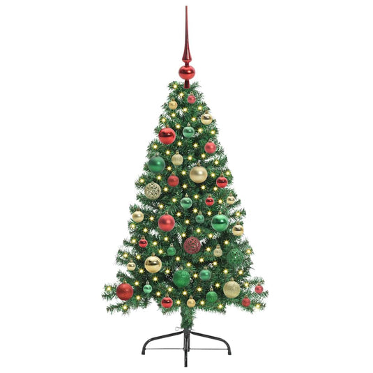 Vidaxl kunstmatig voorverlicht kerstboom met 150 led groen 120 cm pvc