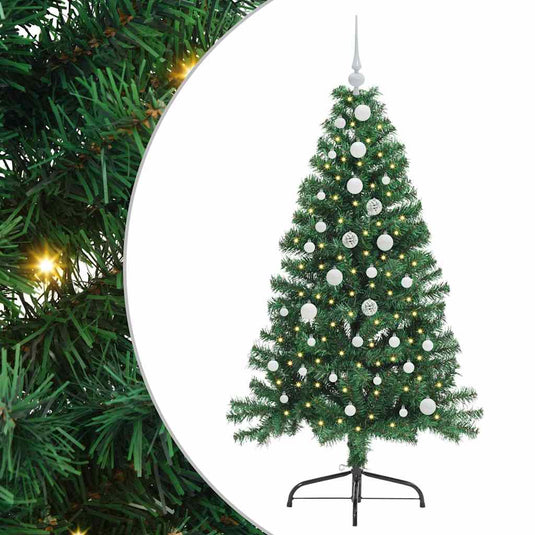 Vidaxl kunstmatig voorverlicht kerstboom met 150 led groen 150 cm pvc