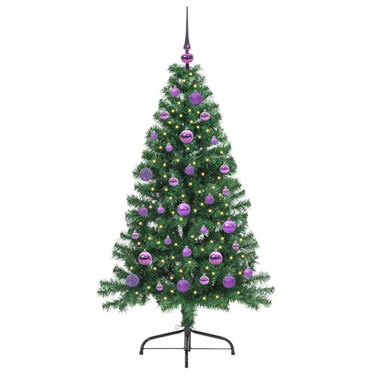 Vidaxl kunstmatig voorverlicht kerstboom met 150 led groen 150 cm pvc