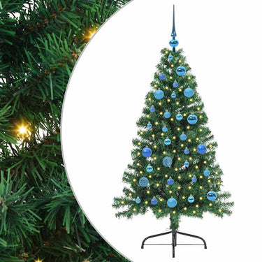 Vidaxl kunstmatig voorverlicht kerstboom met 150 led groen 150 cm pvc