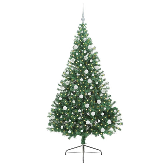 Vidaxl kunstmatig voorverlicht kerstboom met 300 led groen 180 cm pvc