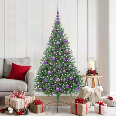 Vidaxl kunstmatig voorverlicht kerstboom met 300 led groen 180 cm pvc