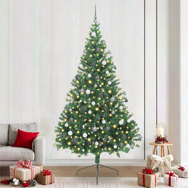 Vidaxl kunstmatig voorverlicht kerstboom met 300 led groen 240 cm pvc