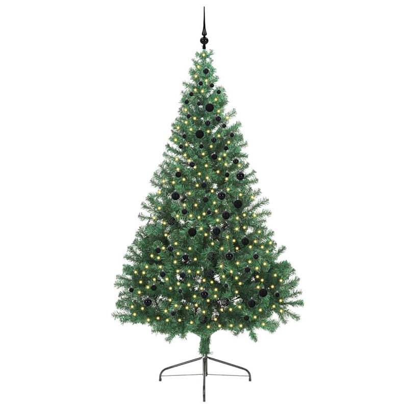 Afbeelding laden in galerijviewer, Vidaxl kunstmatig voorverlicht kerstboom met 300 led groen 240 cm pvc
