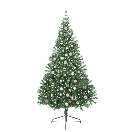 Vidaxl kunstmatig voorverlicht kerstboom met 300 led groen 240 cm pvc