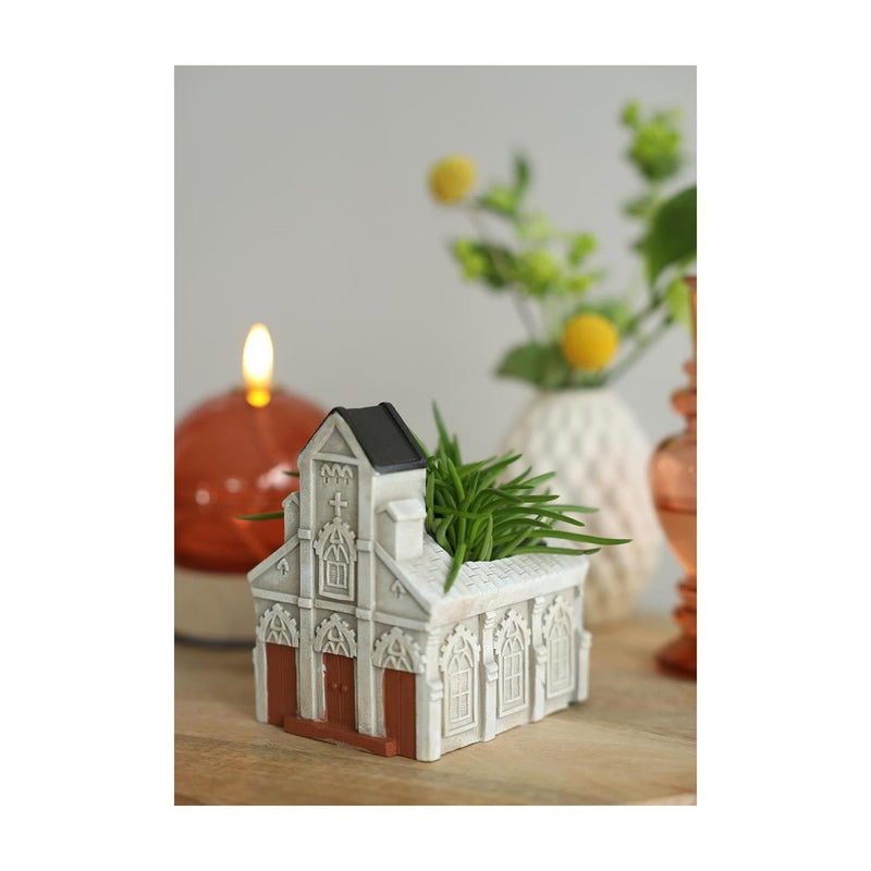 ギャラリービューアに画像をロードする, Ideas 4 seasons cement kerk bloempot 10,3x8,7xh.11,4cm crã¨me
