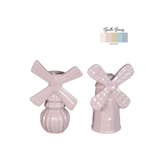 Ideas 4 seasons vaas windmill 10,5x6,5xh15,5cm 2 ass zachtroze