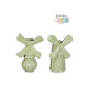 Ideas 4 seasons vaas windmill 10,5x6,5xh15,5cm 2 ass linde groen