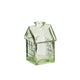 Ideas 4 seasons glazen huisje 7x7,5xh12cm lichtgroen
