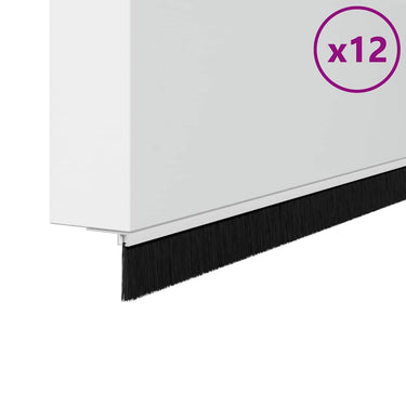 Vidaxl schroefbare deurborstelafsluitingen 12 pcs wit 100 cm