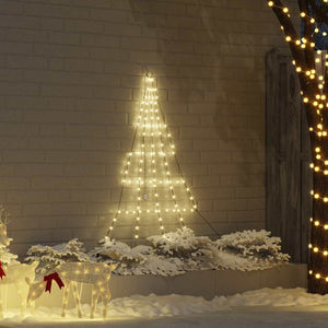 Vidaxl led kerstboom met grondspiesjes warmwit 182 cm metaal
