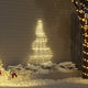 Vidaxl led kerstboom met grondspiesjes warmwit 182 cm metaal