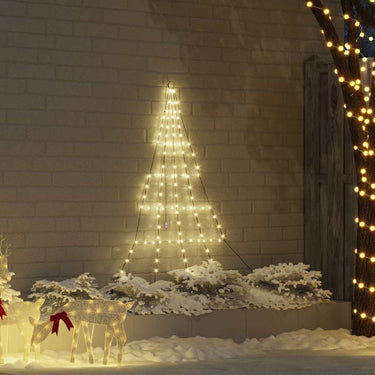 Vidaxl led kerstboom met grondspiesjes warmwit 182 cm metaal