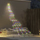 Vidaxl led kerstboom met grondspiesjes multikleur 306 cm metaal