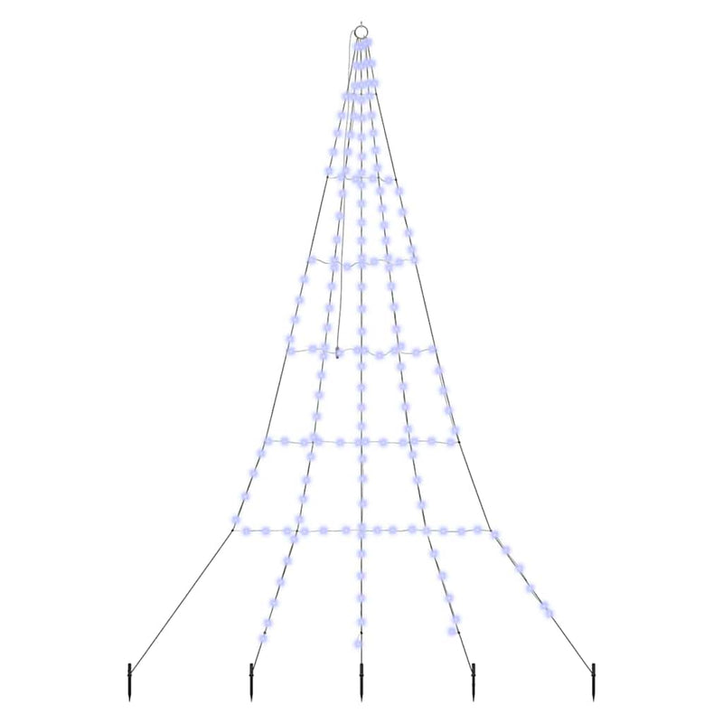 ギャラリービューアに画像をロードする, Vidaxl led kerstboom met grondspiesjes met 168 led blauw 306 cm metaal
