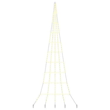 Vidaxl led kerstboom met grondspiesjes warmwit 511 cm metaal