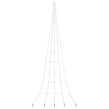 Vidaxl led kerstboom met grondspiesjes koudwit 511 cm metaal