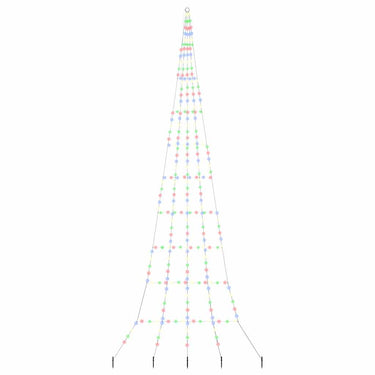 Vidaxl led kerstboom met grondspiesjes multikleur 511 cm metaal