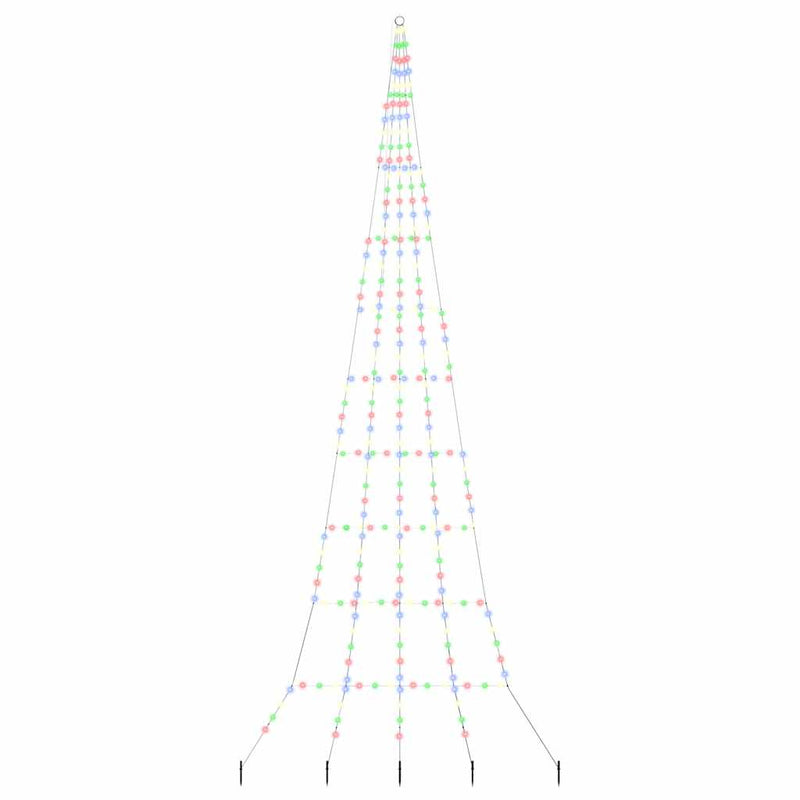 Afbeelding laden in galerijviewer, Vidaxl led kerstboom met grondspiesjes multikleur 511 cm metaal
