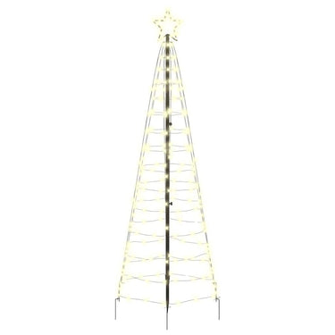 Vidaxl led kerstboom met grondspiesjes warmwit 250 cm ijzer