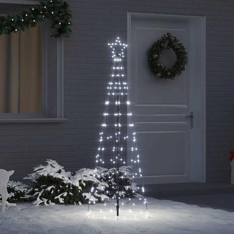 Afbeelding laden in galerijviewer, Vidaxl led kerstboom met grondspiesjes koudwit 250 cm ijzer
