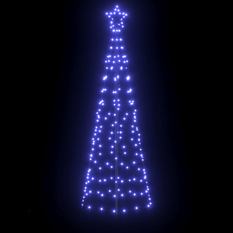 ギャラリービューアに画像をロードする, Vidaxl led kerstboom met grondspiesjes met 390 led blauw 250 cm ijzer
