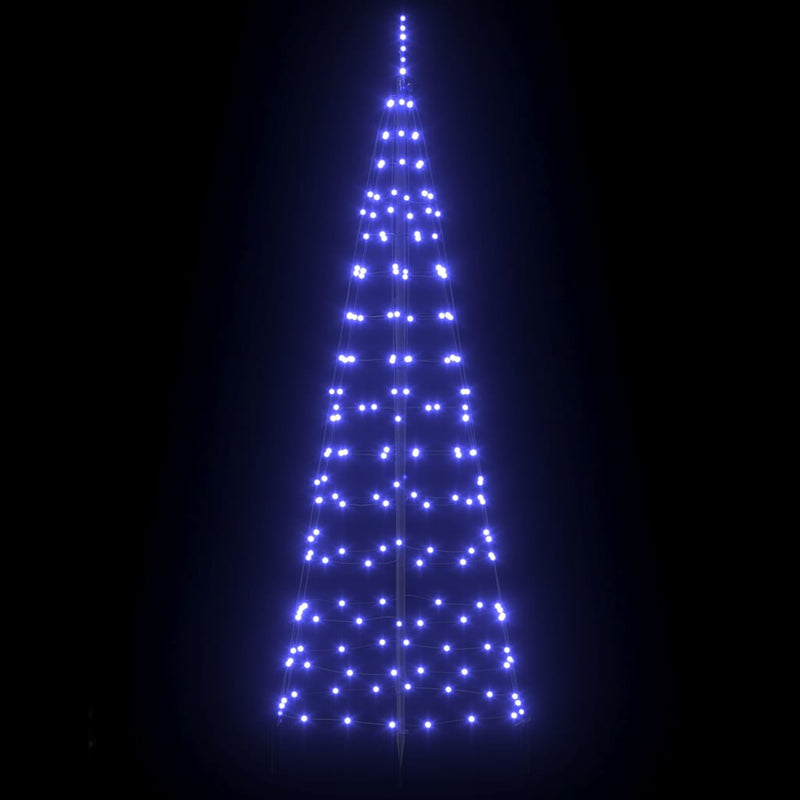 ギャラリービューアに画像をロードする, Vidaxl led kerstboom met grondspiesjes met 390 led blauw 250 cm ijzer
