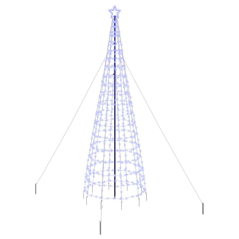 ギャラリービューアに画像をロードする, Vidaxl led kerstboom met grondspiesjes met 800 led blauw 400 cm ijzer
