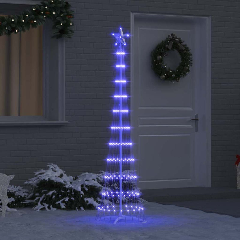 ギャラリービューアに画像をロードする, Vidaxl led kerstboom met 230 led blauw 51 x 51 x 190 cm metaal
