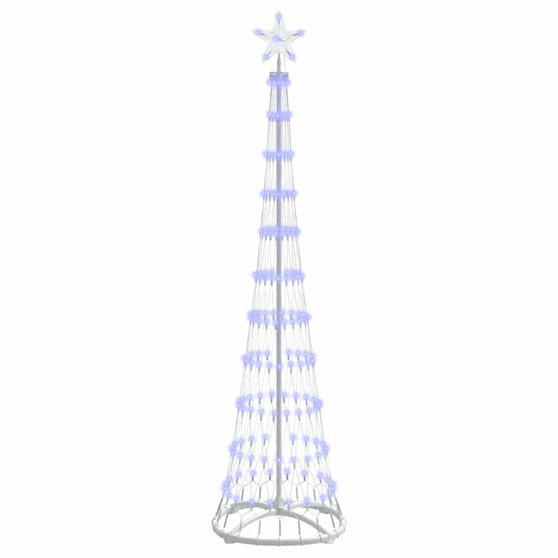 ギャラリービューアに画像をロードする, Vidaxl led kerstboom met 230 led blauw 51 x 51 x 190 cm metaal
