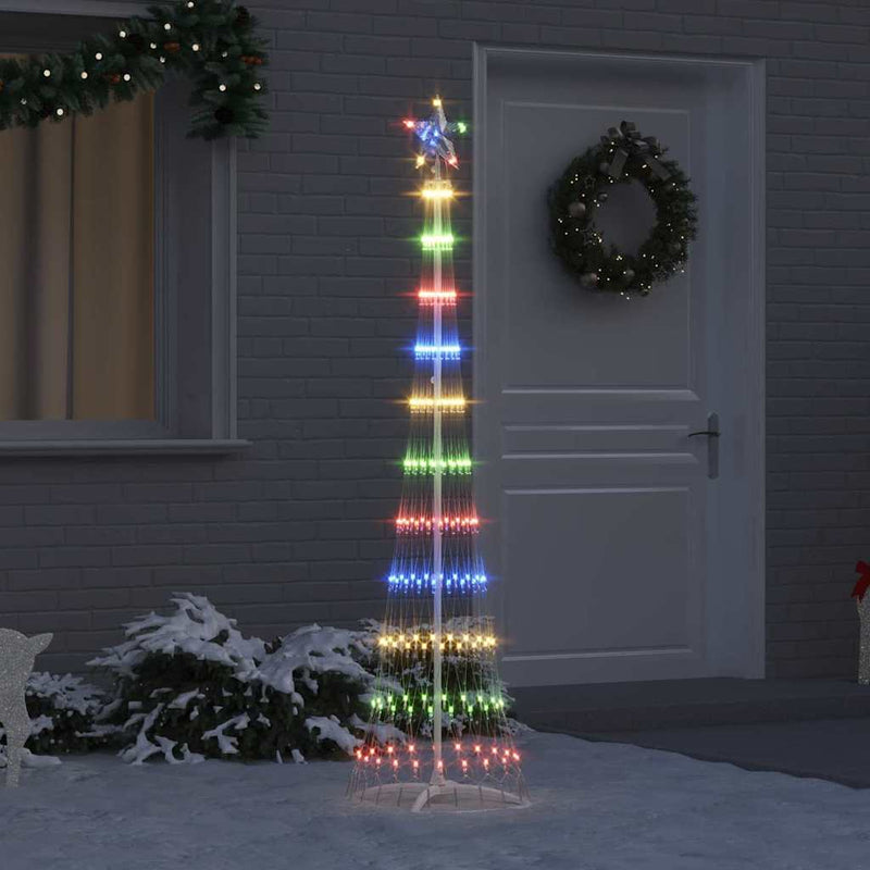 Afbeelding laden in galerijviewer, Vidaxl led kerstboom met 230 led multikleur 51 x 51 x 190 cm metaal
