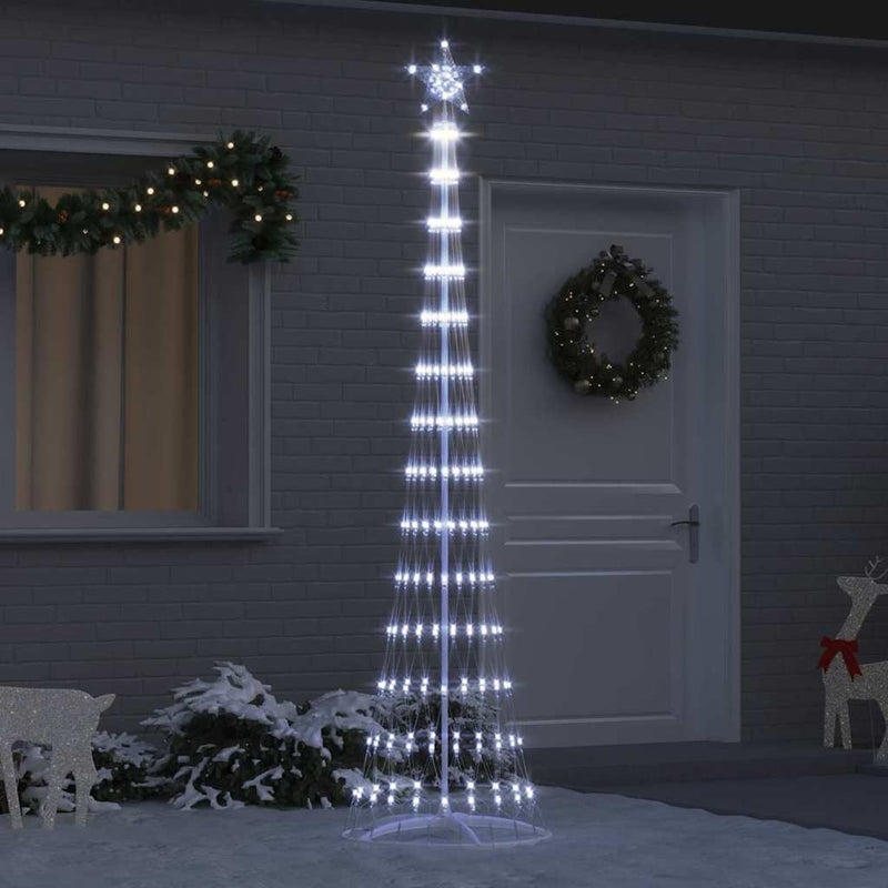 Afbeelding laden in galerijviewer, Vidaxl led kerstboom met 290 led koudwit 70 x 70 x 250 cm metaal
