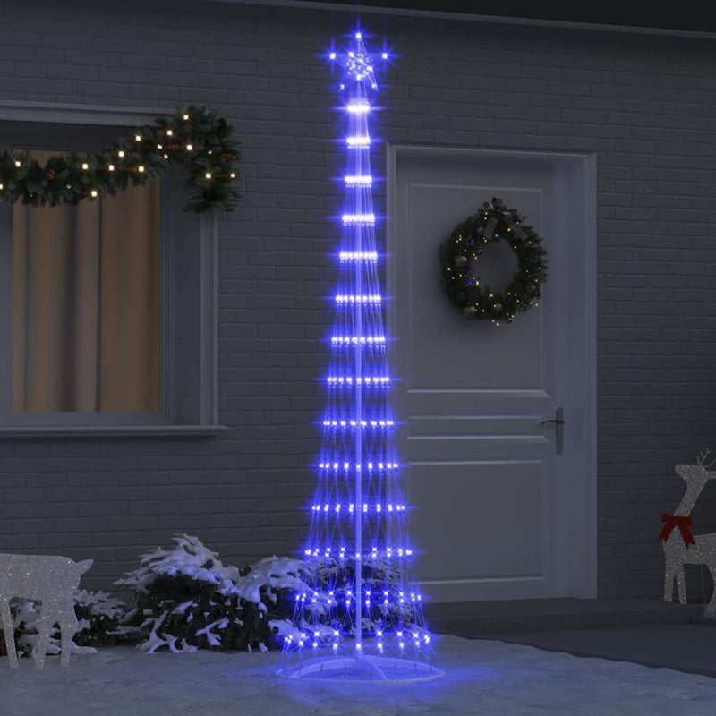 Afbeelding laden in galerijviewer, Vidaxl led kerstboom met 290 led blauw 70 x 70 x 250 cm metaal
