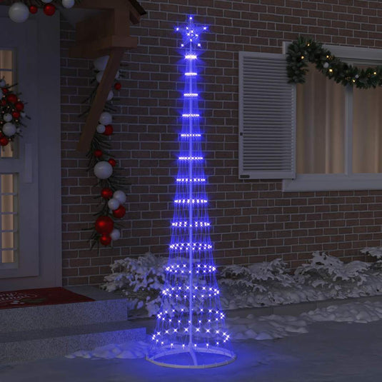 Vidaxl led kerstboom met 290 led blauw 70 x 70 x 250 cm metaal