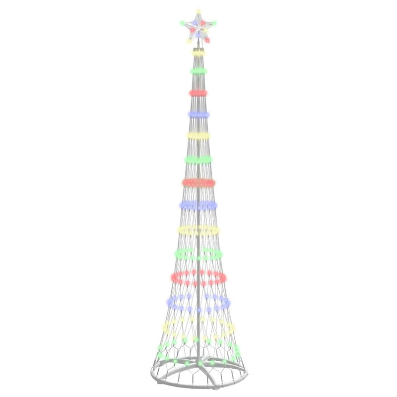 Chargez l'image dans la visionneuse de la galerie, Vidaxl led kerstboom met 290 led multikleur 70 x 70 x 250 cm metaal
