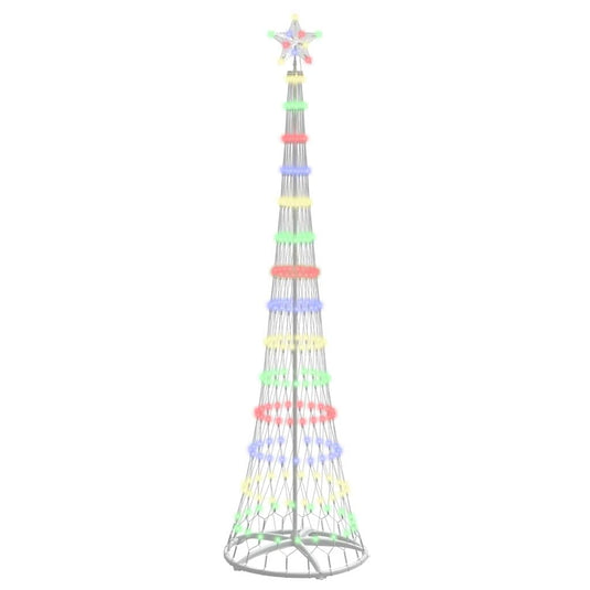 Vidaxl led kerstboom met 290 led multikleur 70 x 70 x 250 cm metaal
