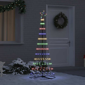 Vidaxl led kerstboom met 230 led multikleur 184.5 cm metaal
