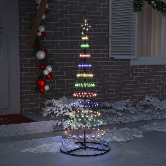 Vidaxl led kerstboom met 230 led multikleur 184.5 cm metaal