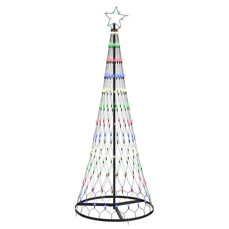 Afbeelding laden in galerijviewer, Vidaxl led kerstboom met 230 led multikleur 184.5 cm metaal
