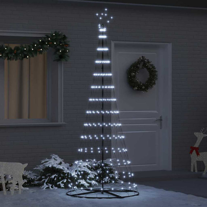 Chargez l'image dans la visionneuse de la galerie, Vidaxl led kerstboom met 295 led met standaard koudwit 250 cm metaal
